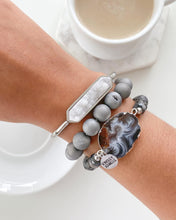 Load image into Gallery viewer, Geode Collection - Frost Silver Bracelet