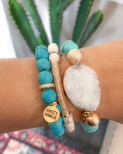Load image into Gallery viewer, Rustic Turquoise Bracelet Stack