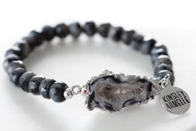 Load image into Gallery viewer, Agate Collection Silver Smoky Bracelet
