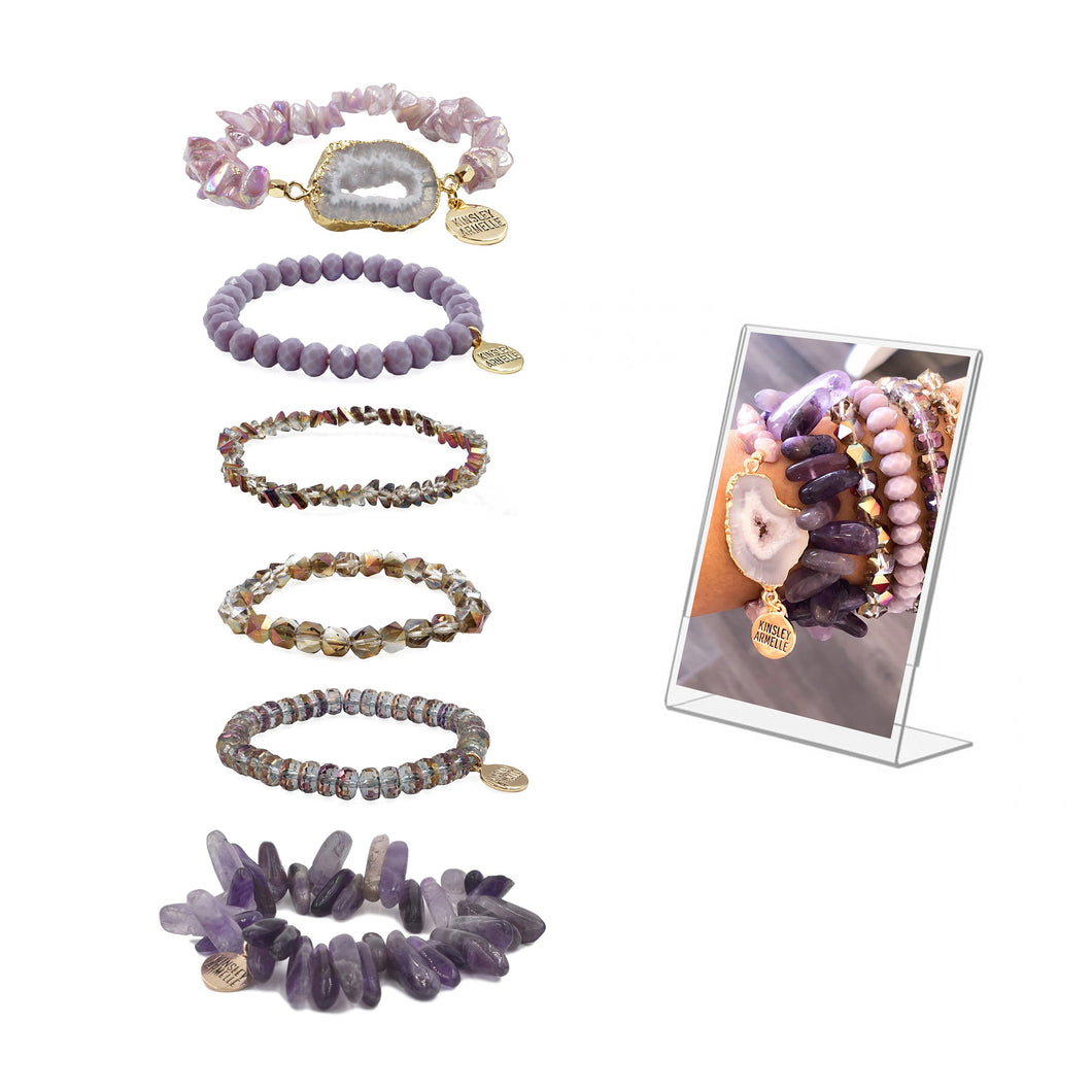 Alana Purple Bracelet Stack