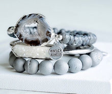 Load image into Gallery viewer, Geode Collection - Frost Silver Bracelet
